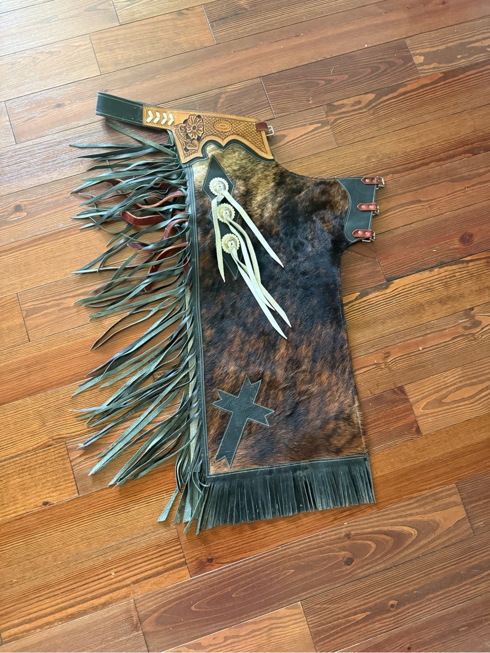 Men’s Eaton Rodeo Chaps – Hair On Hide Leather – Western Cowboy Gear 2012-2013